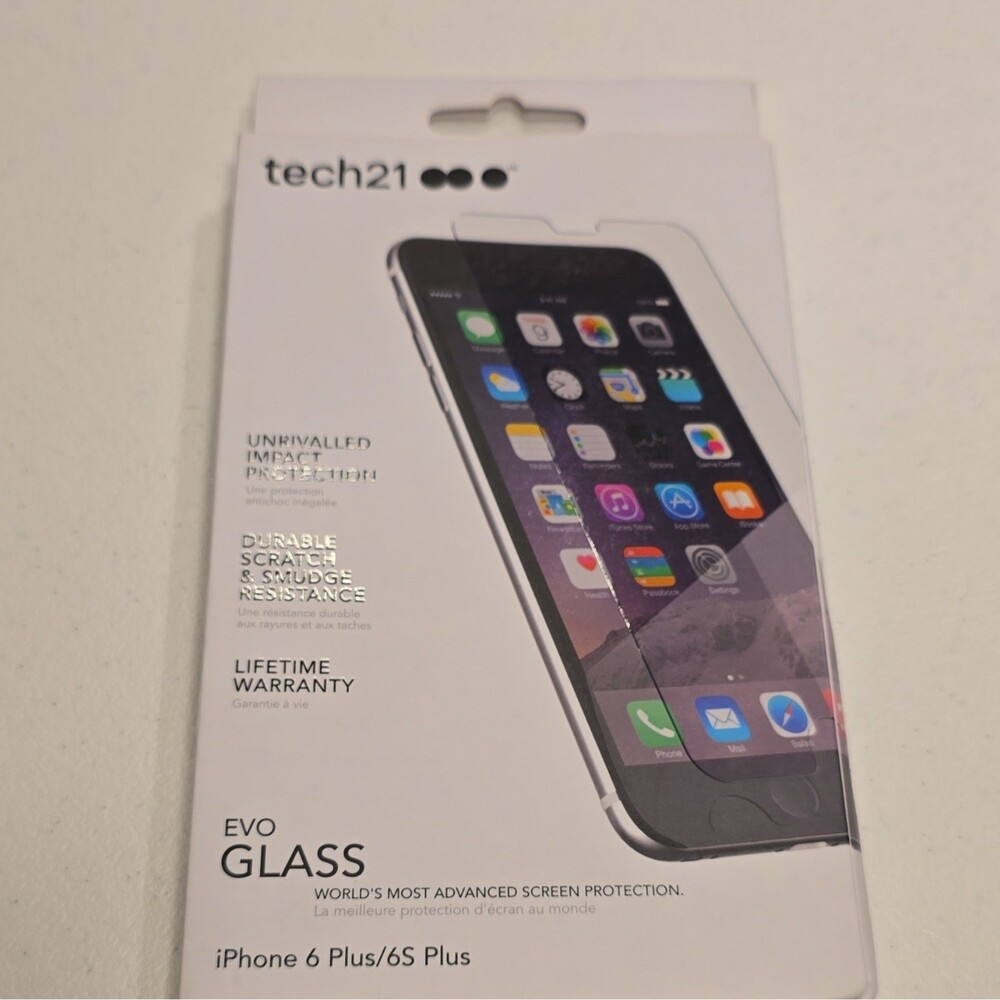 New Sealed Box tech21 Tempered Glass Screen Protector for iPhone 6 Plus/6S Plus